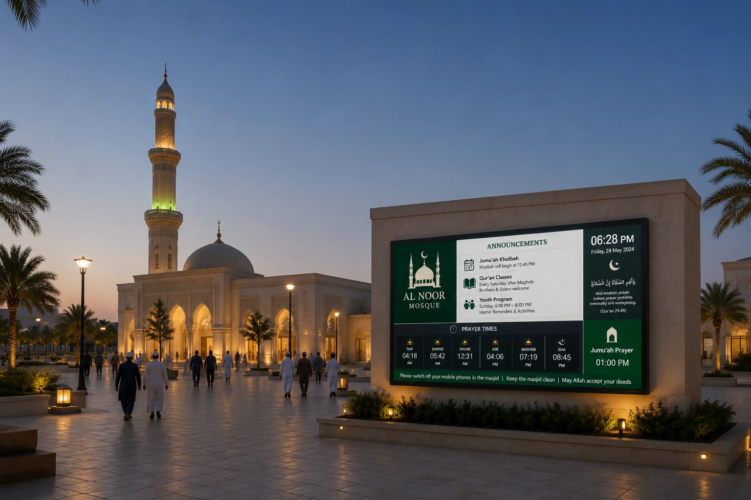 Temple Exterior Display