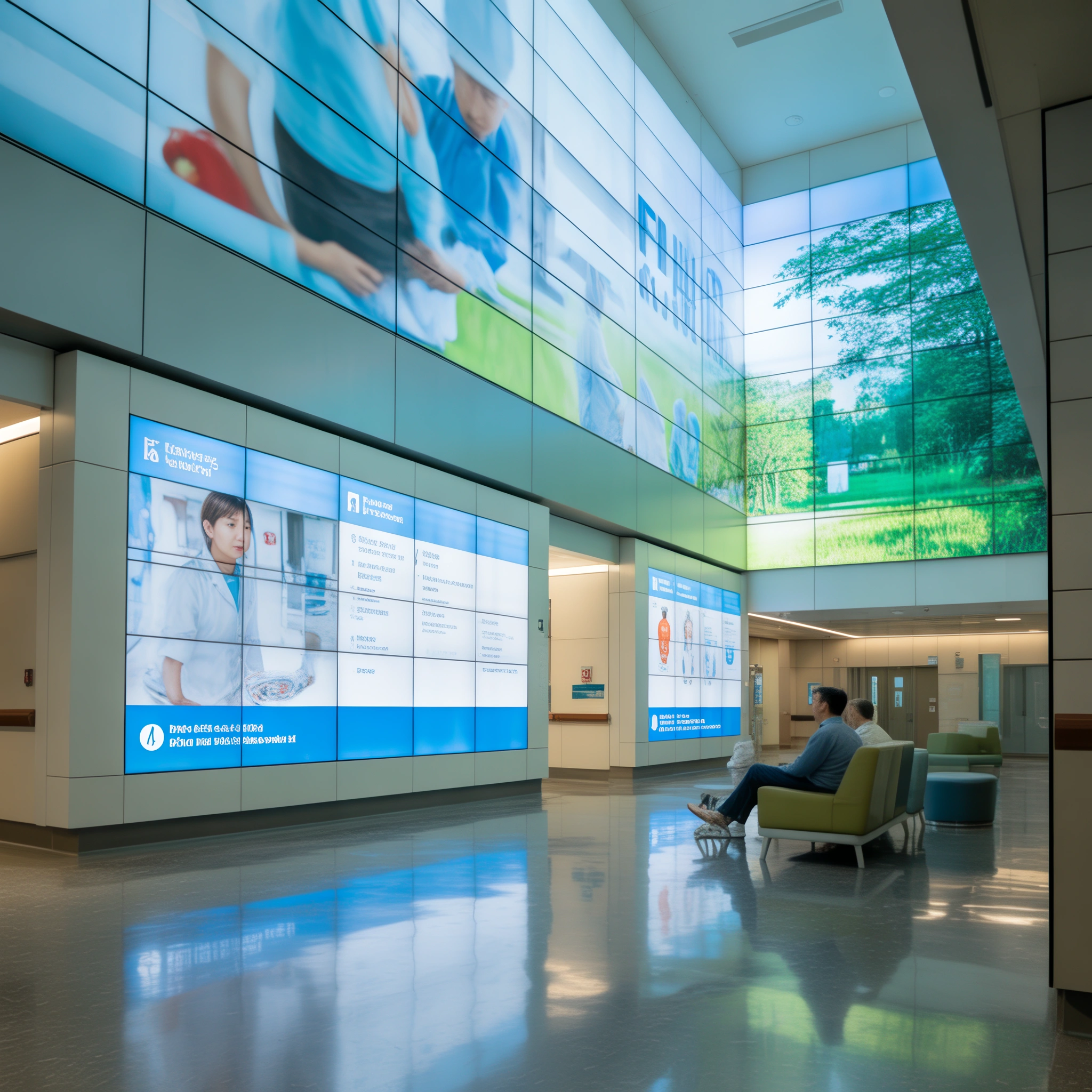 Hospital Reception Video Wall